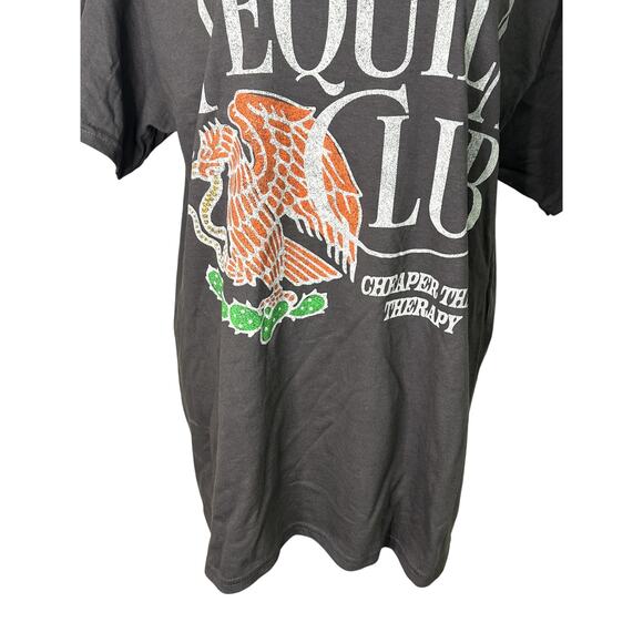 Kid Dangerous Boyfriend T-Shirt Graphic Print "Tequila Club" Black W Large NWOT - Picture 5 of 9